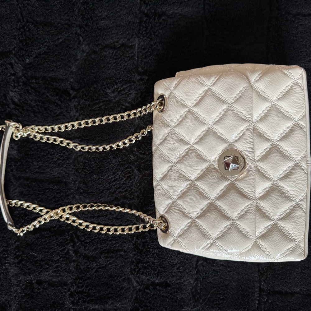 kate spade Cream Quilted Chain Crossbody Purse